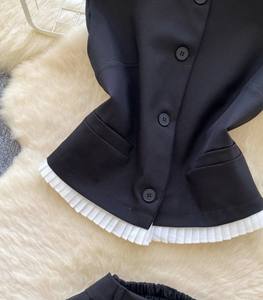 กางเกงขากางเกงเอวสูงลำลองสำหรับผู้หญิงแฟชั่นใหม่2ชิ้น - Product Image 6