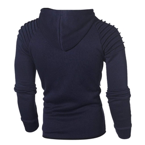 Professionnel hommes vêtements de sport manches longues et col montant vêtements de sport personnalisés polo survêtement à capuche chaîne blanche - Product Image 5