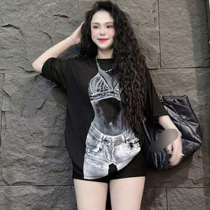 Chica caliente camiseta al por mayor de alta calidad entrega rápida Spandex compra Casual embalaje personalizado hecho en Vietnam fabricante - Product Image 1