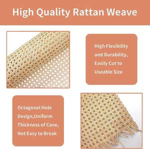 Hecho a mano de Vietnam Rattan Webbing Color Blanco/Rattan Cane/ Rattan Roll para hacer muebles - Product Image 5