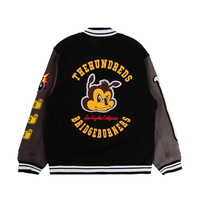 Blouson universitaire d'hiver pour homme, tendance du moment, OEM, style vintage, logo brodé personnalisé, 100% coton, type bomber, baseball universitaire