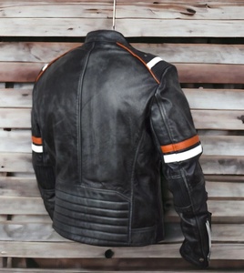 Bleu marine 100% Veste en cuir chauffante d'hiver respirante de haute qualité, teinte unie, grande taille avec quantité minimale de commande bas - Product Image 6