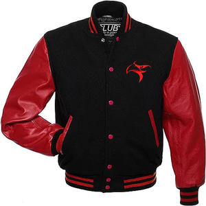 Chaquetas bomber de retales de algodón con logotipo bordado personalizado para hombre, ropa de calle, chaqueta universitaria de béisbol para hombre - Product Image 5