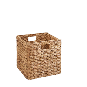 ถุงจักสานมือสีน้ำตาลอ่อนผักตบชวาไม้ไผ่สำหรับตกแต่งบ้านดอกไม้จากแหล่งธรรมชาติ - Product Image 1