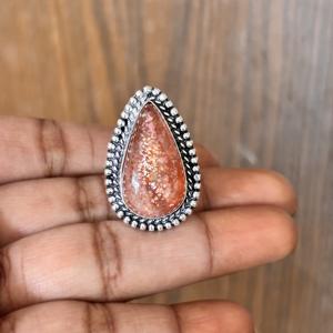 Anillos de piedra solar mediana de Plata de Ley 925 de mayor tendencia, piedras preciosas originales, joyería de moda para mujer, precio de fábrica - Product Image 1