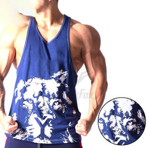 Débardeur de fitness en tricot respirant et décontracté pour hommes, bonne vente, vêtements de musculation par sublimation en différentes couleurs lavées - Product Image 3