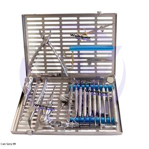 Kit de Desarrollo de Implantes Dentales, 11 Instrumentos en Casete de Esterilización Grande para Injerto Óseo Quirúrgico - Product Image 5
