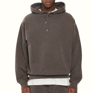 Sweats à capuche pour hommes logo personnalisé pull surdimensionné pour hommes sweats à capuche à épaules tombantes unisexe hommes pull à capuche - Product Image 2