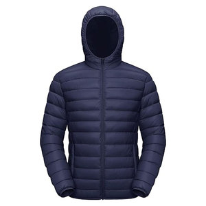 Chaqueta Acolchada Ligera de Alta Calidad para Hombre con Capucha, Resistente al Agua, Cortavientos, Aislada, Diseño Personalizado OEM, Bordado - Product Image 1