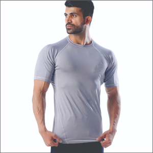 Venta al por mayor tela de algodón estilo suelto hombres Camisetas manga corta Camiseta Fitness gimnasio Culturismo - Product Image 3