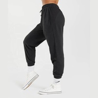 Pantalon de jogging doux taille haute pour homme grande taille, en molleton de coton léger, avec cordon de serrage et poches, idéal pour le sport, le yoga, personnalisable avec logo
