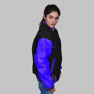 Chaqueta universitaria hecha a medida compre chaqueta de Letterman chaquetas universitarias personalizadas de cuero de lana - Product Image 5