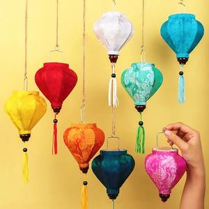 Linterna de bambú de seda tradicional de alta calidad con muchos diseños Decoración plegable multicolor de Vietnam - Product Image 5