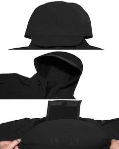 Chaqueta Softshell para exteriores para hombre, impermeable, transpirable, a prueba de viento, ligera, para senderismo, con capucha ajustable y cremallera múltiple - Product Image 2