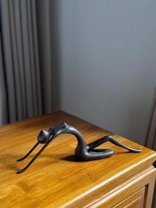 Yoga Pose Black Figurine Metal Sculpture Ideal for Shelf Display Tabletop Centerpiece And Modern Home Decor Wholesale From India - Product Image 4