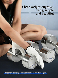 Haltères de haute qualité en acier électroplaqué, solides, intégrés, à poids fixe, pour la salle de sport, la maison, l'entraînement physique, l'utilisation sportive - Product Image 2