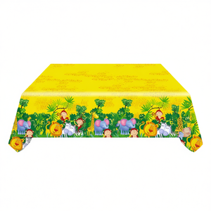 Mantel de Plástico con Diseño de Animales para Fiestas, 1.2X1.8M, Decoración para Fiestas Temáticas de la Selva - Product Image 2