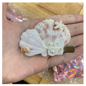 Elegant SeaShell Hair Clip for Summer <b>Beach</b> Look SeaShell Hair Clip Handmade with Natural Shells Perfect <b>Gift</b> for Women - Product Image 4