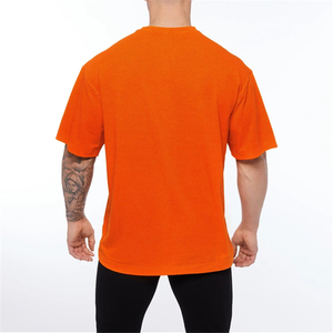 Camiseta personalizada de gran tamaño para hombre, camiseta de hip-hop para gimnasio, ropa de calle de malla de secado rápido, Camiseta deportiva, tela de punto transpirable, diseño ligero - Product Image 2