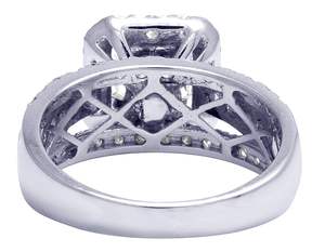 แหวนเพชรเม็ดกลมสำหรับผู้หญิงประดับเพชรเม็ดกลมและเจ้าหญิงเหมาะสำหรับการฉลองครบรอบ - Product Image 5