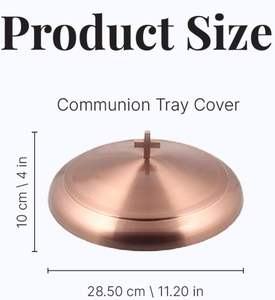 Stainless Steel Church <b>Communion</b> Tray Cover <b>Decorative</b> <b>Holy</b> Drink serving Trays Essential Church Supplies for <b>Communion</b> Services - Product Image 2