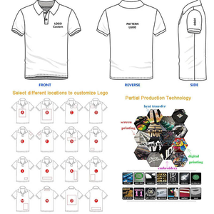 Polo homme Logo personnalisé Mélange de coton Manches courtes Couleur unie Golf Casual Business Uniform Wear - Product Image 2