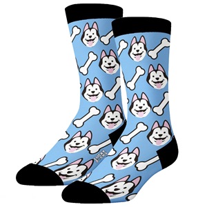 Paire de chaussettes longues Lucky Socks avec motif chiot, tailles 41-46 - Product Image 1