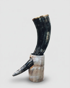 Mug en corne naturelle unique, fait à la main, mug à bière viking, mug à bière écologique, tasse à boire rustique, cadeau pour homme - Product Image 3