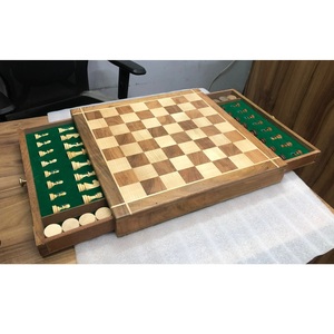 Échiquier en bois de style élégant Planche en bois de taille personnalisée pour tournoi - Product Image 4