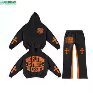 Conjunto de Sudadera con Capucha y Pantalones Deportivos Anchos Unisex High Street 3D, Transpirable, Ecológico y Resistente - Product Image 3
