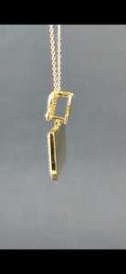 Pendentif à breloque personnalisé en or 10K glacé nom de diamant cultivé en laboratoire VVS pour hommes style Hip Hop pour les fêtes - Product Image 4