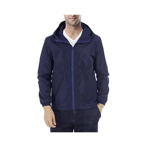 Chaquetas Cortavientos de Invierno para Hombre de Primera Calidad al por Mayor, Cuello Alto de Lona, Impermeables, Resistentes al Viento, con Capucha, Frente Liso Teñido - Product Image 1