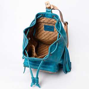 Bolso Tote de Cuero Auténtico de Lujo para Mujer, Estilo Bohemio Occidental, con Cierre, Color Personalizado, Borla Otoñal, Tallado de Flores - Product Image 4