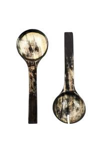 Cuchara de cuerno de búfalo natural personalizable, herramienta de ensalada de madera diseñada para especias, aceites, productos de Spa, embalaje decorativo sin residuos - Product Image 4