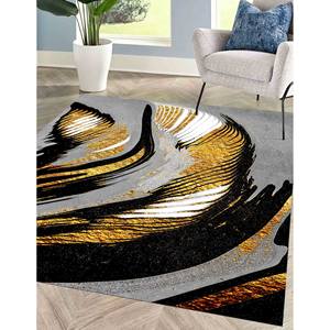 <b>Gold</b> Marbling Rug: Modern Salon Rug, Anti-Slip Carpet,Chenille Rug - Product Image 4