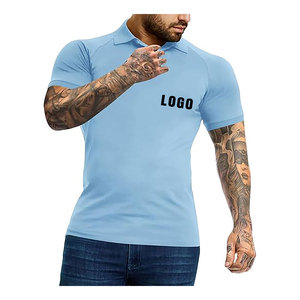 Chemises de golf pour hommes respirantes les plus vendues, en maille unie, séchage rapide, personnalisables, polyester/coton, manches courtes, avec poche - Product Image 1