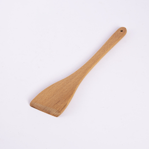 Spatule de cuisine standard en bois de hêtre de 30 cm - Spatule et cuillère plate en bois massif naturel - Outil de cuisson antiadhésif artisanal de qualité supérieure - Product Image 1