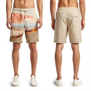 Pantalones cortos estampados para hombre de Fashion Forward con diseño Desert Storm y construcción de primera calidad para un estilo de vida informal. - Product Image 2