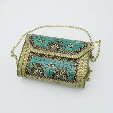 High Quality Exclusive Designer Resin Metal Bag <b>Mosaic</b> Clutches New Style <b>mosaic</b> beaded clutch purse for party wear New Design - Product Image 2