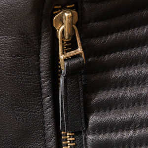 Chaqueta de Cuero Genuino Curtido para Mujer, con Cuello Alto, Satinada, Transpirable, Ecológica, Impermeable, a la Moda, para Primavera y Otoño, Precio al por Mayor - Product Image 5