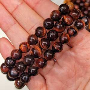 Red Tiger's Eye Beaded <b>Bracelet</b> Trendy Style for Wedding Great for Root Sacral Solar Plexus Chakra Healing or Gift - Product Image 4