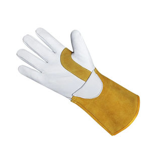 ถุงมือเชื่อมทิกทนความร้อนของผู้ชายอุปกรณ์หนังป้องกันสำหรับทำงานประจำวันและเตาผิงสำหรับทำงานบริการ OEM ถุงมือเชื่อม - Product Image 6