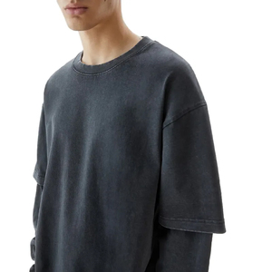 T-shirt pour homme à épaules tombantes, tendance, de qualité supérieure, logo/couleurs personnalisés, prix bas, OEM, nouvelle mode - Product Image 5