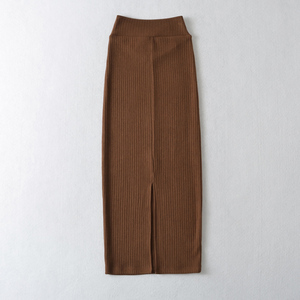 กระโปรงแมกซี่ทรงเอไลน์ลำลองสำหรับผู้หญิงผ้าสแปนเด็กซ์/ โพลีเอสเตอร์ป้องกันไฟฟ้าสถิตย์สไตล์ฤดูใบไม้ร่วง - Product Image 4