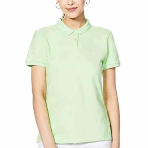 Polo à manches courtes personnalisé pour femme, en coton piqué respirant, idéal pour le golf, le tennis, ou comme uniforme de bureau décontracté, coupe ajustée pour femme. - Product Image 1