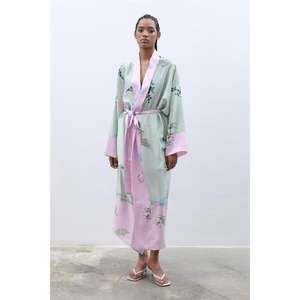 Kimono en satin pour homme 5148-08, vêtements de nuit confortables pour femme - Product Image 2