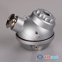 Boîtier de jonction en aluminium moulé sous pression MAA pour thermocouple, type K, IP65, entrée de câble en laiton nickelé, personnalisation OEM/OBM disponible