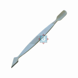 ที่ผลักและกำจัดหนังกำพร้าสำหรับทำเล็บมือสแตนเลสสตีลระดับพรีเมี่ยมสีเทาหินสำหรับการดูแลเล็บมืออาชีพ - Product Image 2