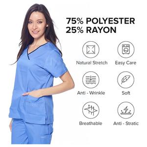 Venta al por mayor de alta calidad, uniforme de enfermería personalizado, uniformes médicos de hospital de verano, uniformes médicos clásicos - Product Image 5