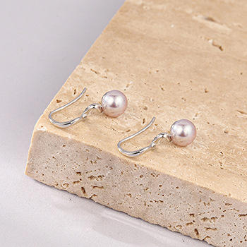 Pearl earrings (Purple)